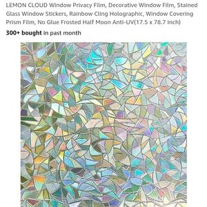 👾 FINAL SALE 🦤 Holographic Window Privacy Film